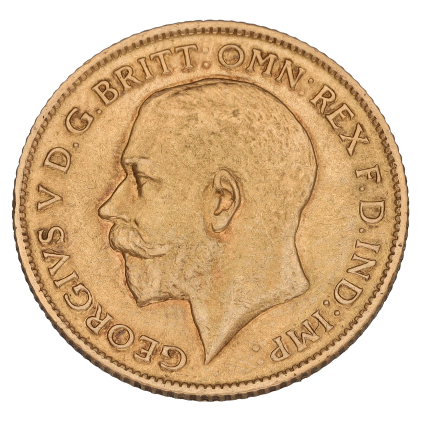 22ct Gold King George V Half Sovereign Coin 1911