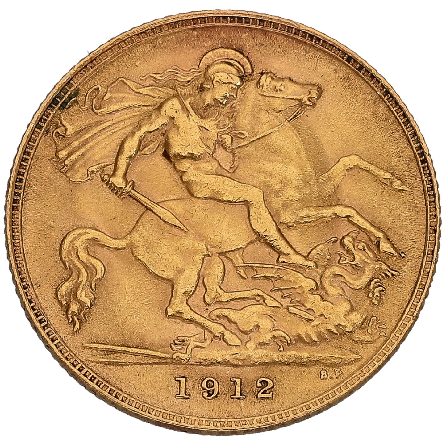 22ct Gold King George V Half Sovereign Coin 1912