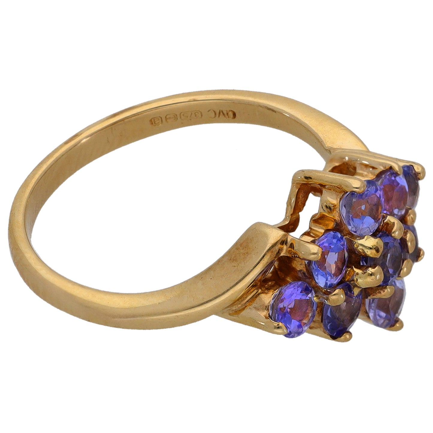 9ct Gold Tanzanite Dress/Cocktail Ring Size K