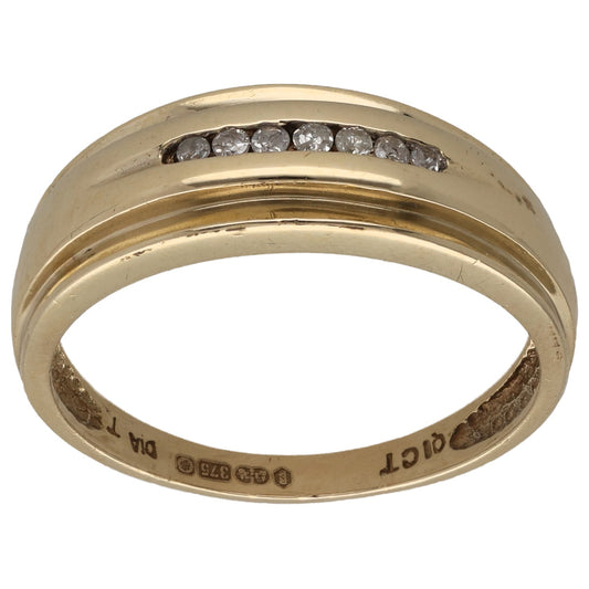 9ct Gold 0.07ct Diamond Alternative Ring Size T