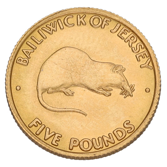 22ct Gold Queen Elizabeth II Silver Wedding Five Pounds Coin 1972