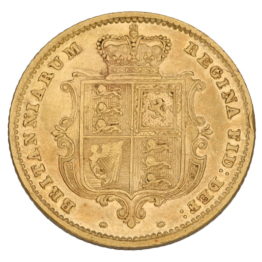 22ct Gold Queen Victoria Half Sovereign Coin 1858