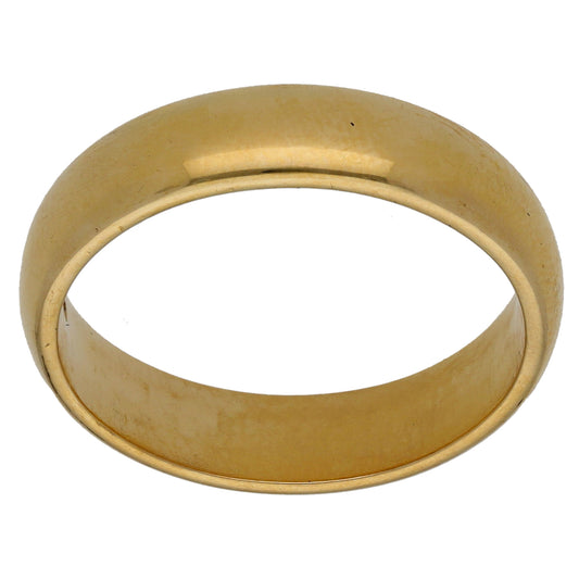 9ct Gold Plain Wedding Ring Size P