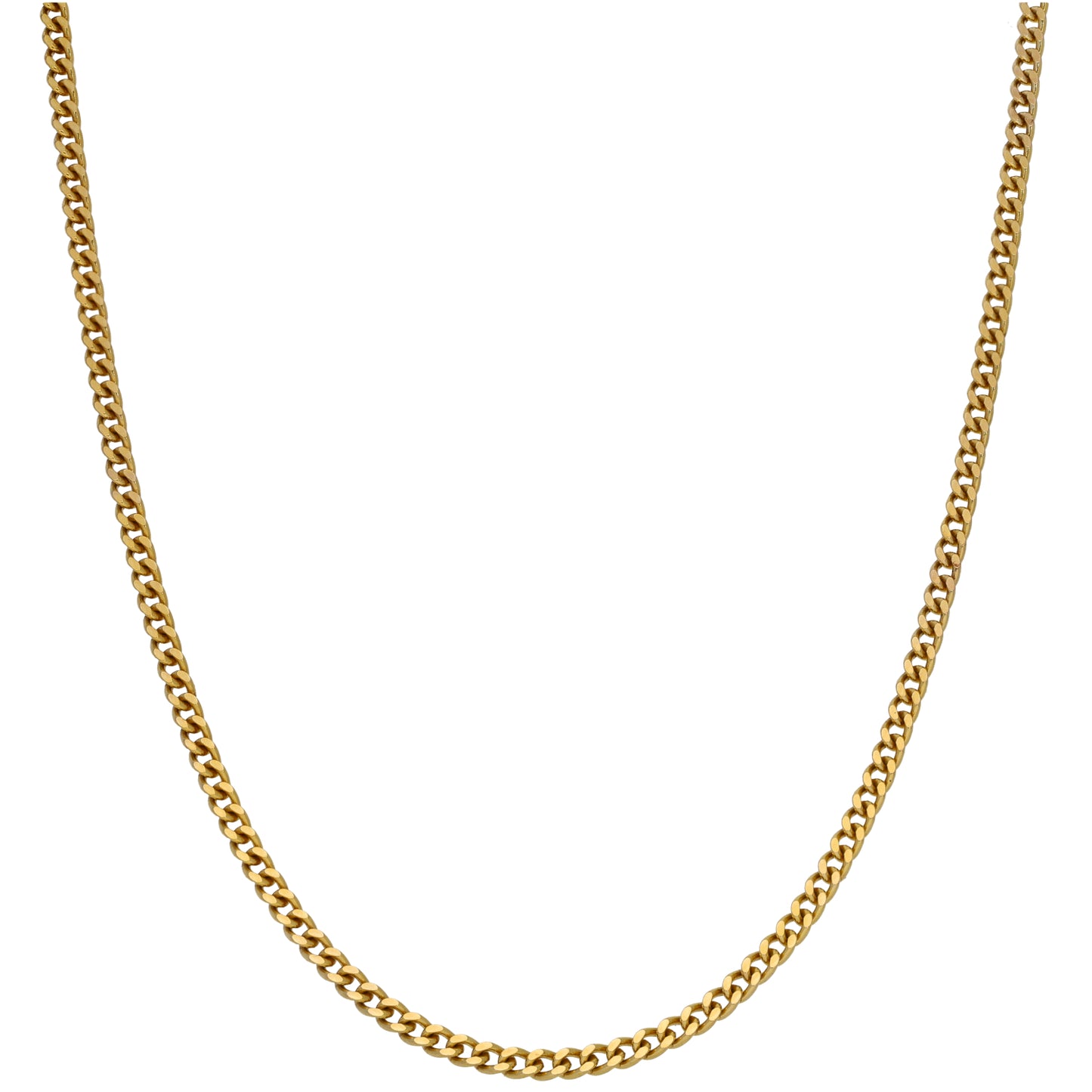 9ct Gold Curb Chain 18"