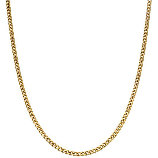 9ct Gold Curb Chain 18"