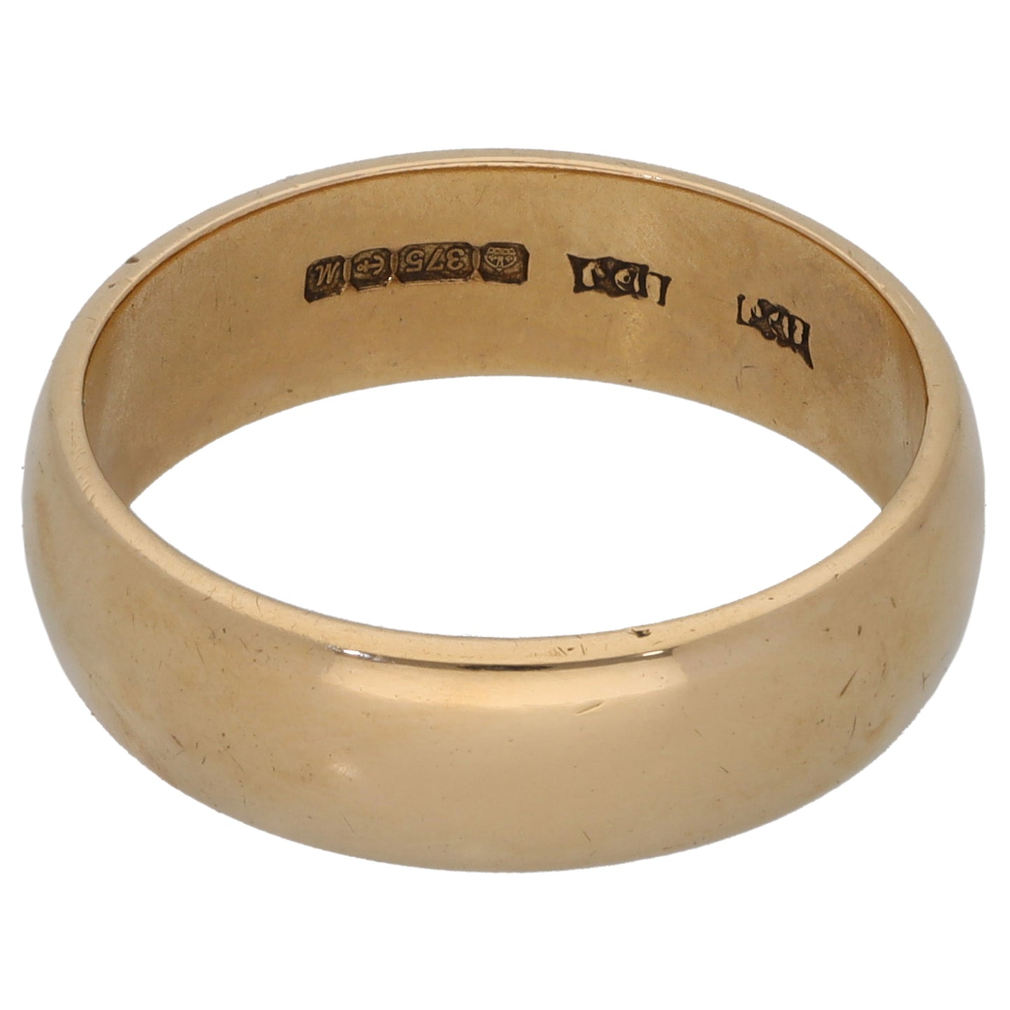 9ct Gold Plain Wedding Ring Size N