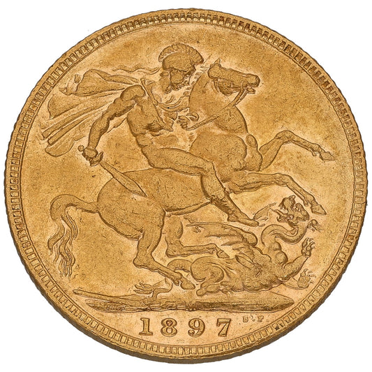 22ct Gold Queen Victoria Full Sovereign Coin 1897