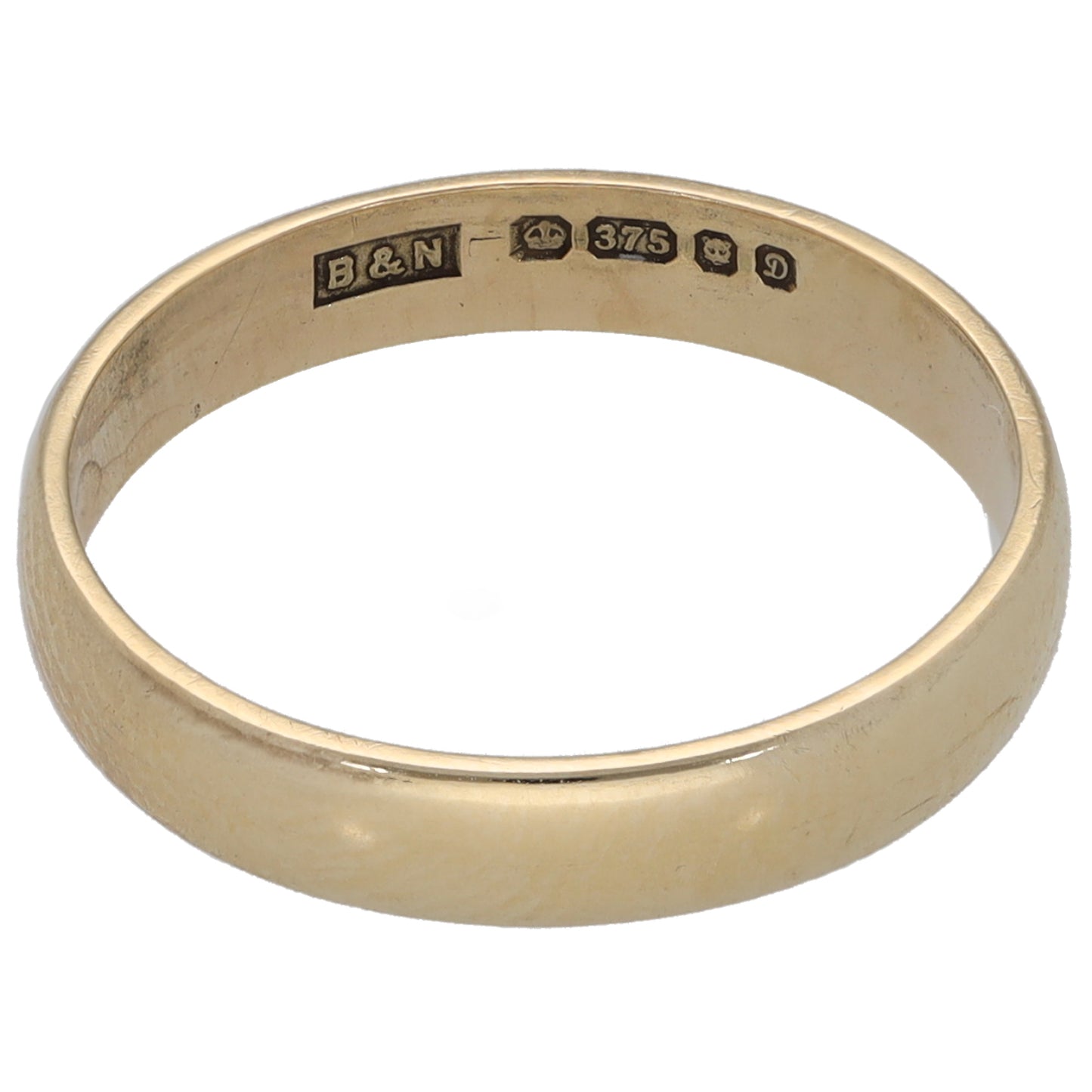 9ct Gold Plain Wedding Ring Size K