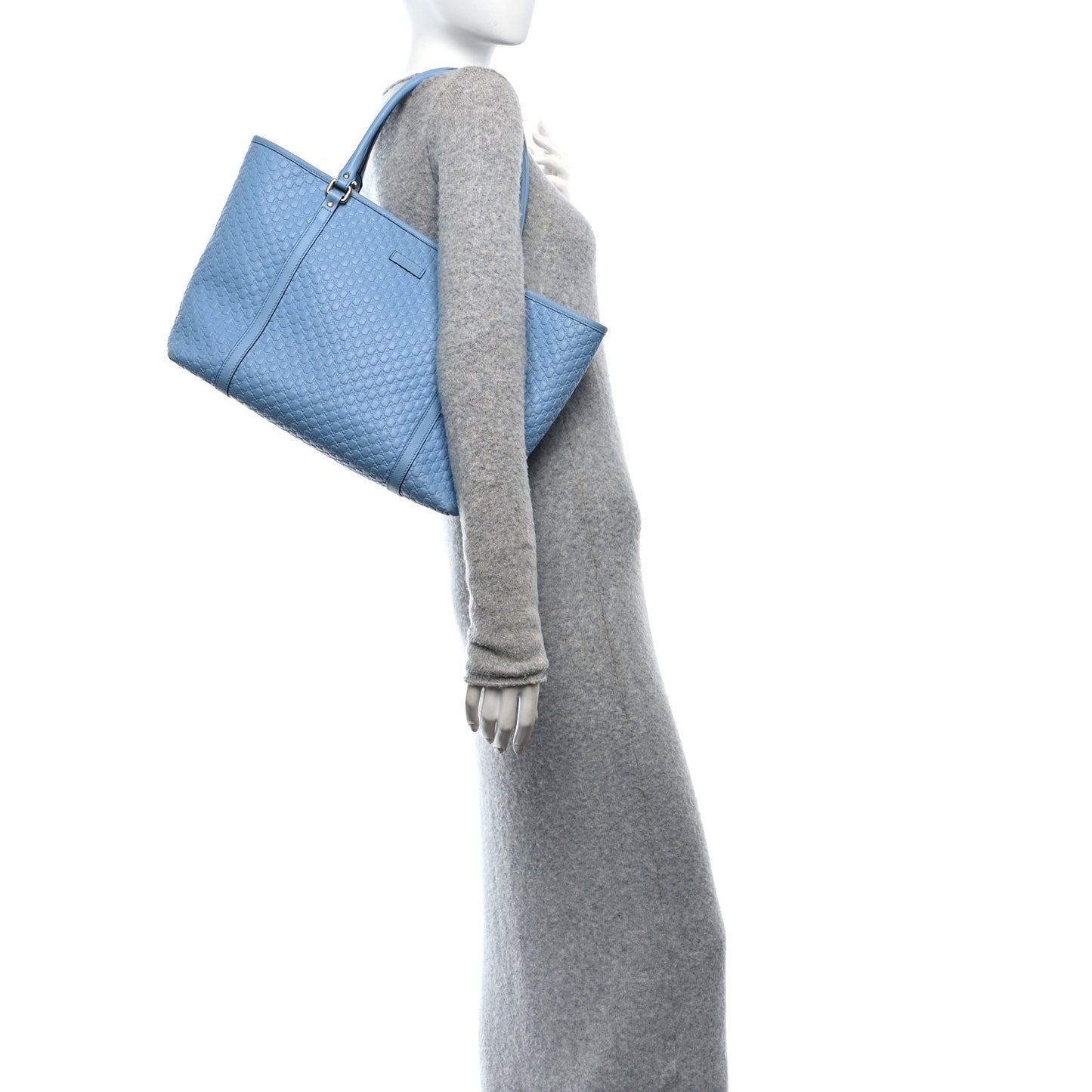 Gucci Microguccissima Joy Tote Leather Bag - Mineral Blue