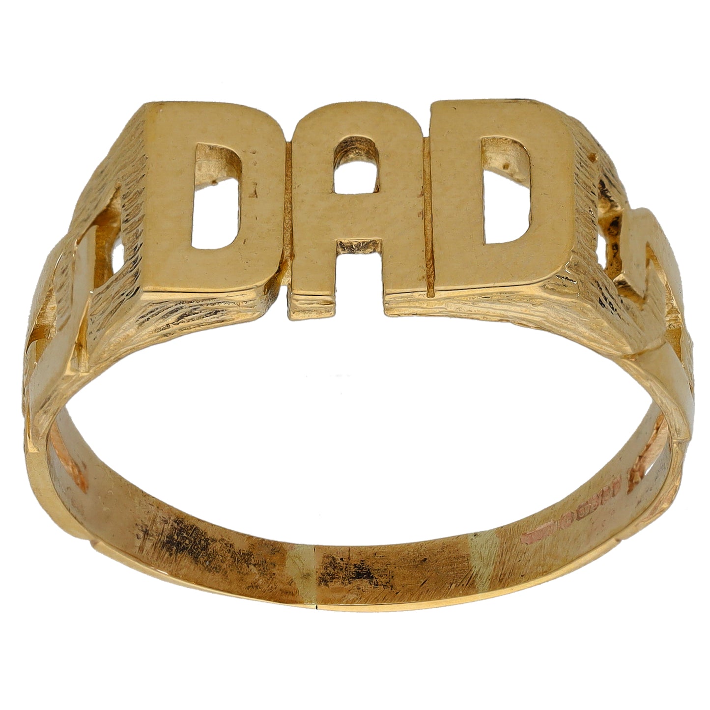 9ct Gold Dad Ring Size Z+4