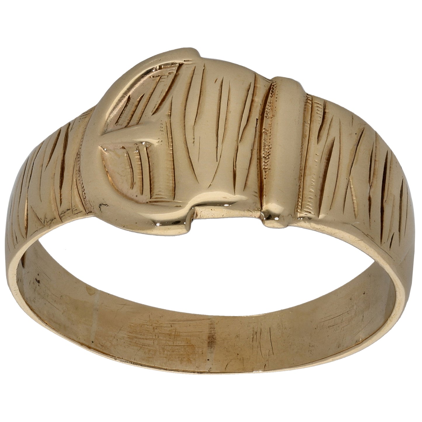 9ct Gold Buckle Ring Size Y