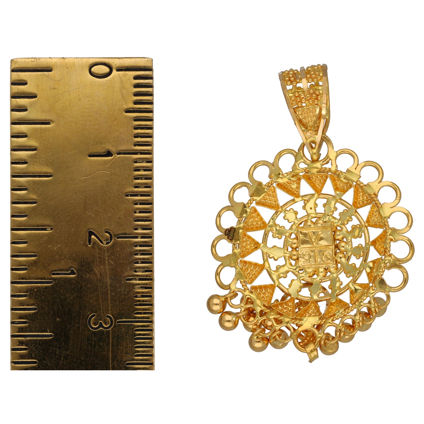 New 22ct Gold Filigree Pendant