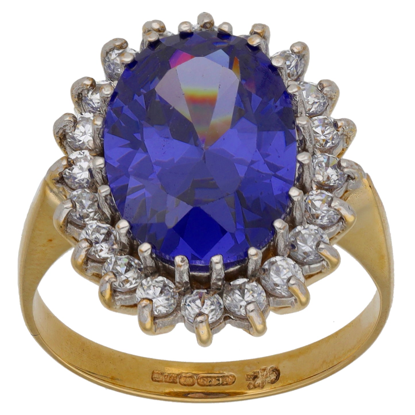 9ct Gold Imitation Dress/Cocktail Ring Size Q