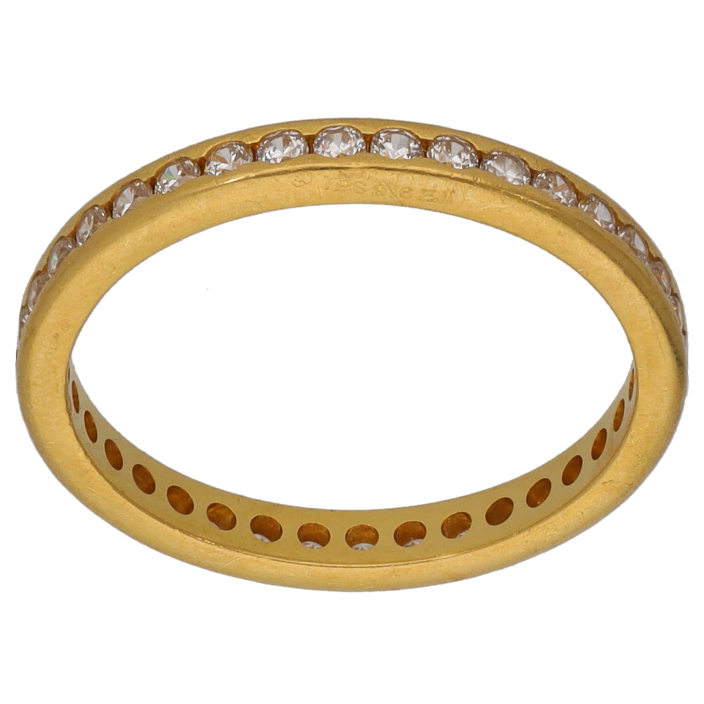 22ct Gold Imitation Gems Eternity Ring Size K