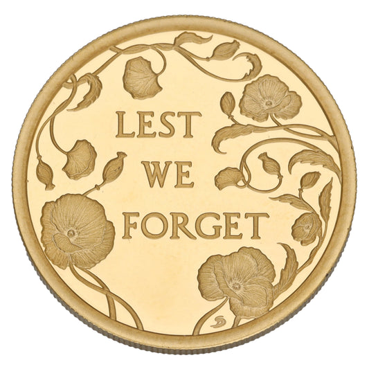 22ct Gold King Charles III Lest We Forget Full Sovereign Coin 2024