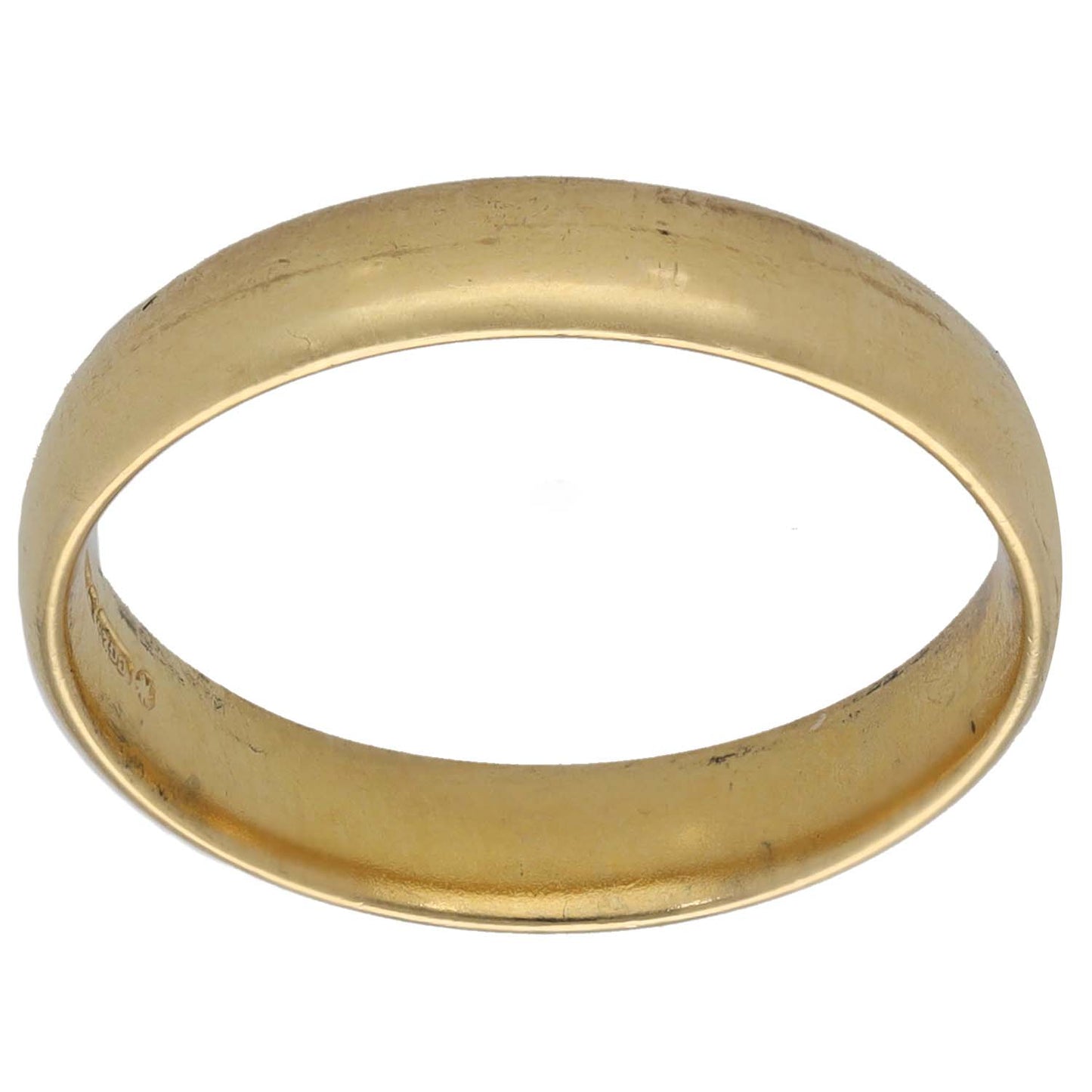 18ct Gold Plain Wedding Ring Size N