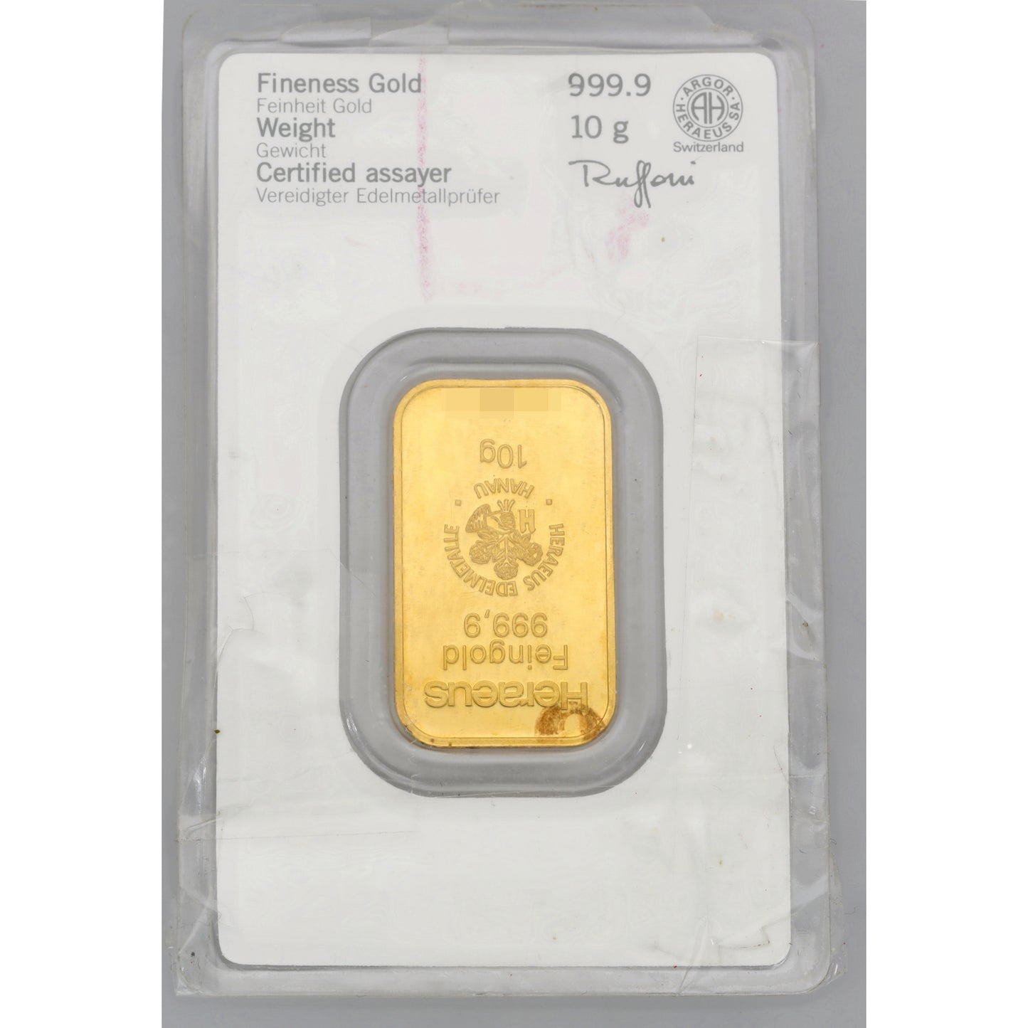 24ct 10g Gold Bar