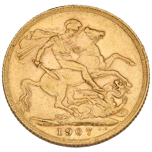 22ct Gold King Edward VII Full Sovereign Coin 1907