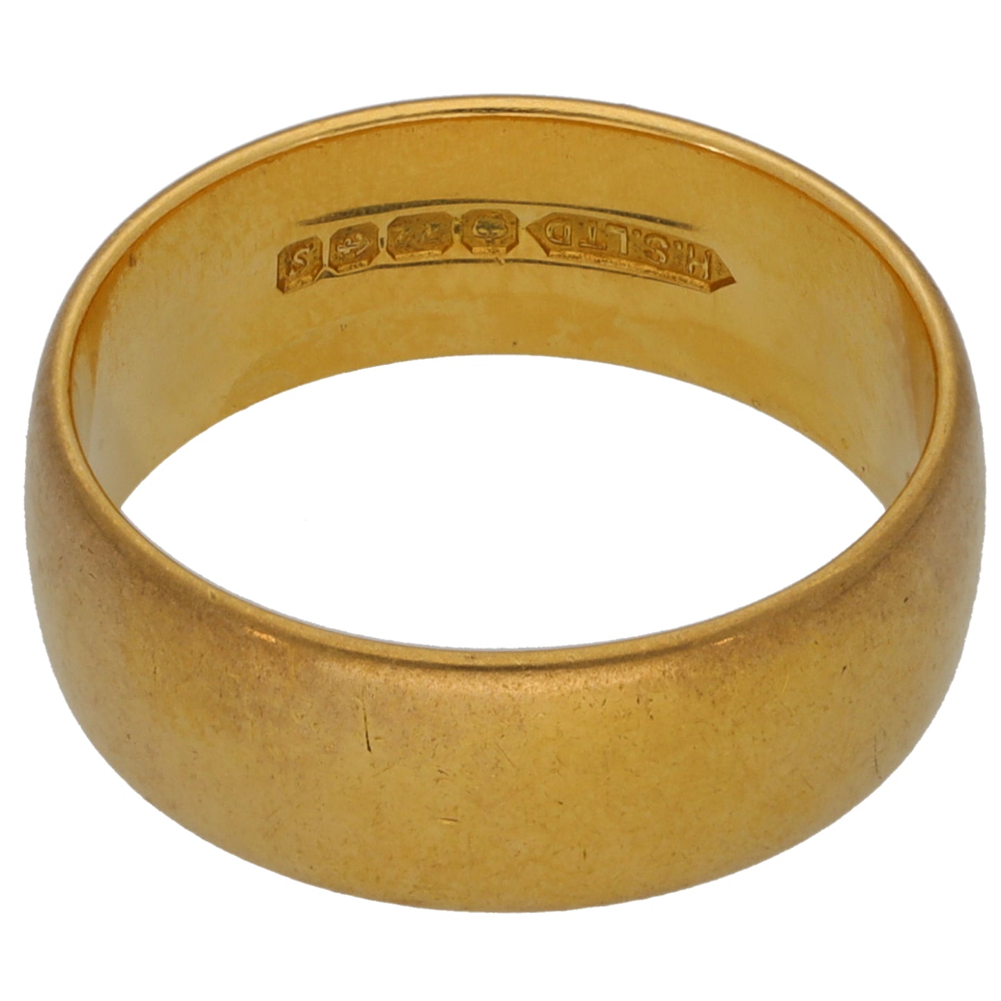 22ct Gold Plain Wedding Ring Size M