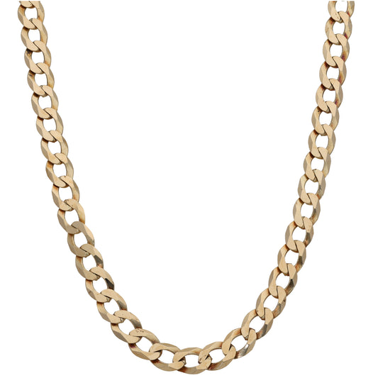 9ct Gold Curb Chain 26"