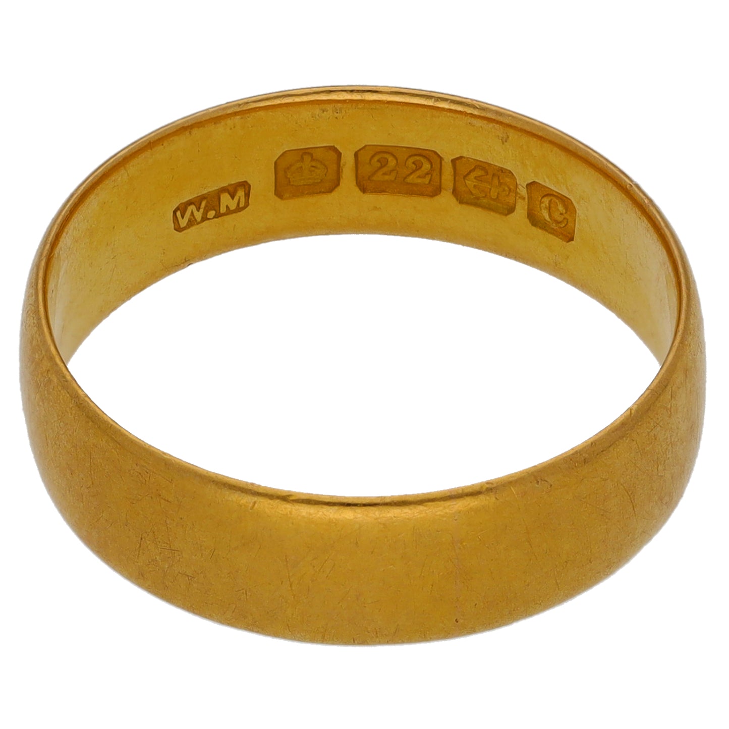 22ct Gold Plain Wedding Ring Size O