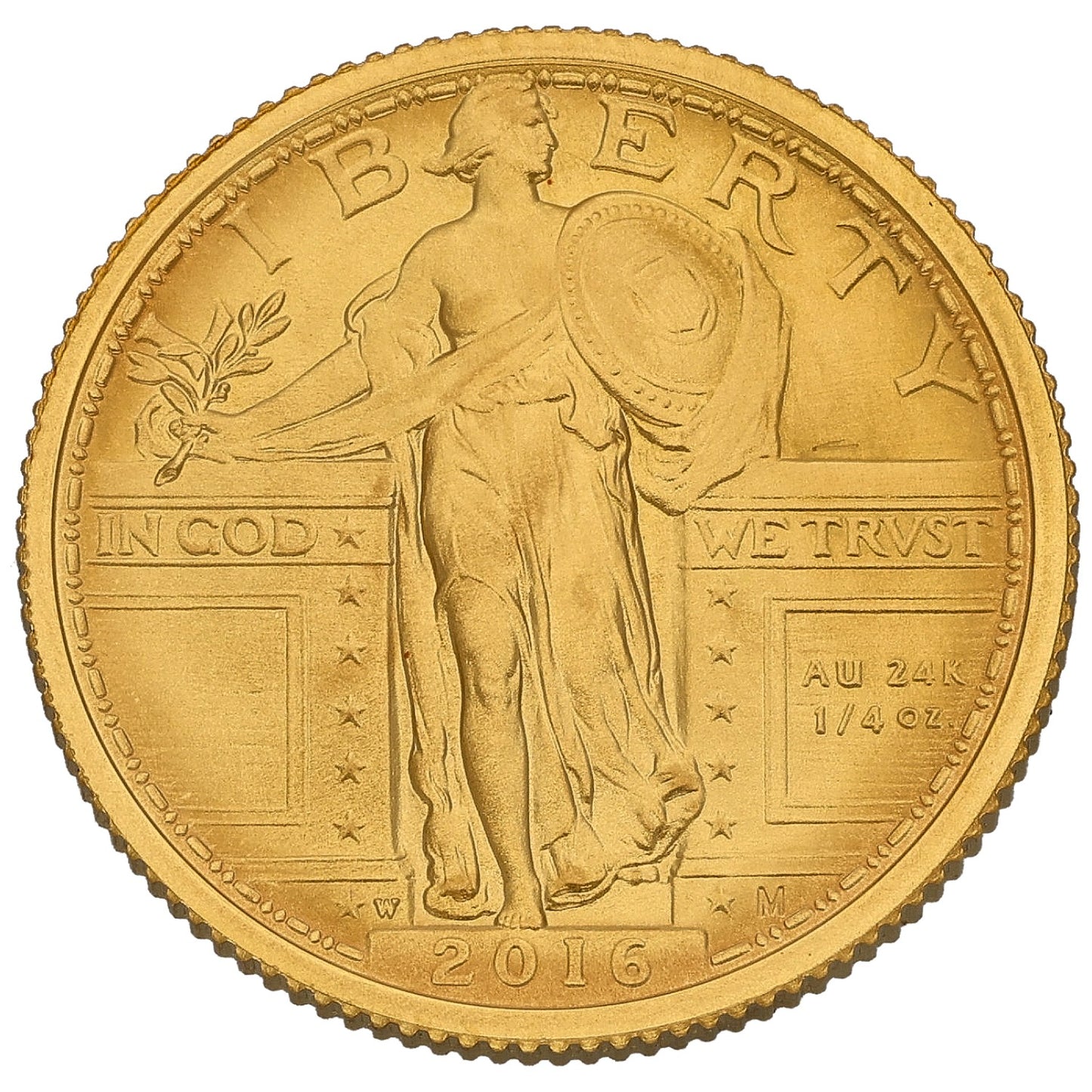 22ct Gold USA Eagle 1/4 OZ Coin 2016