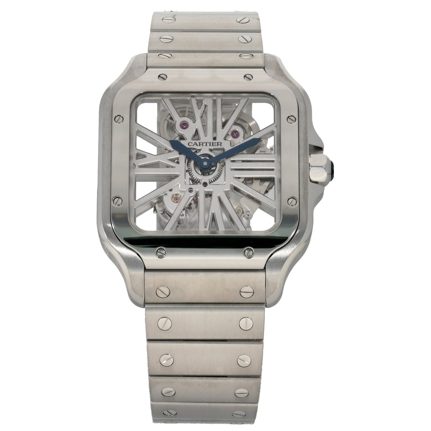 Cartier Santos De Cartier Skeleton WHSA0015 39.8mm Stainless Steel Watch