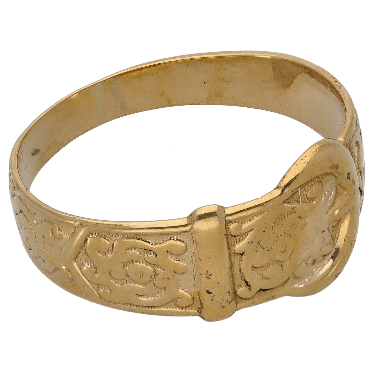 9ct Gold Buckle Ring Size Z