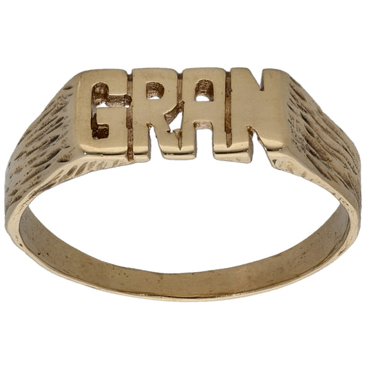 9ct Gold Gran Ring Size P