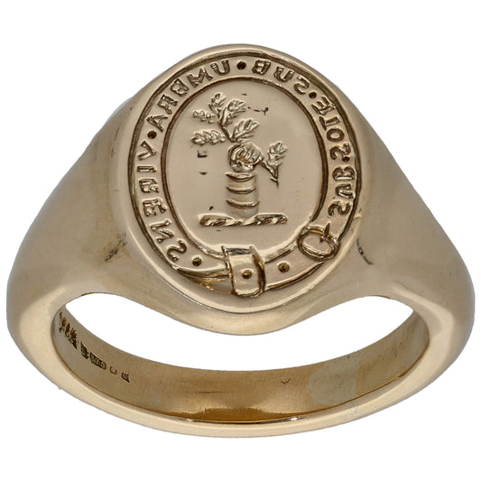 9ct Gold Emblem Ring Size R