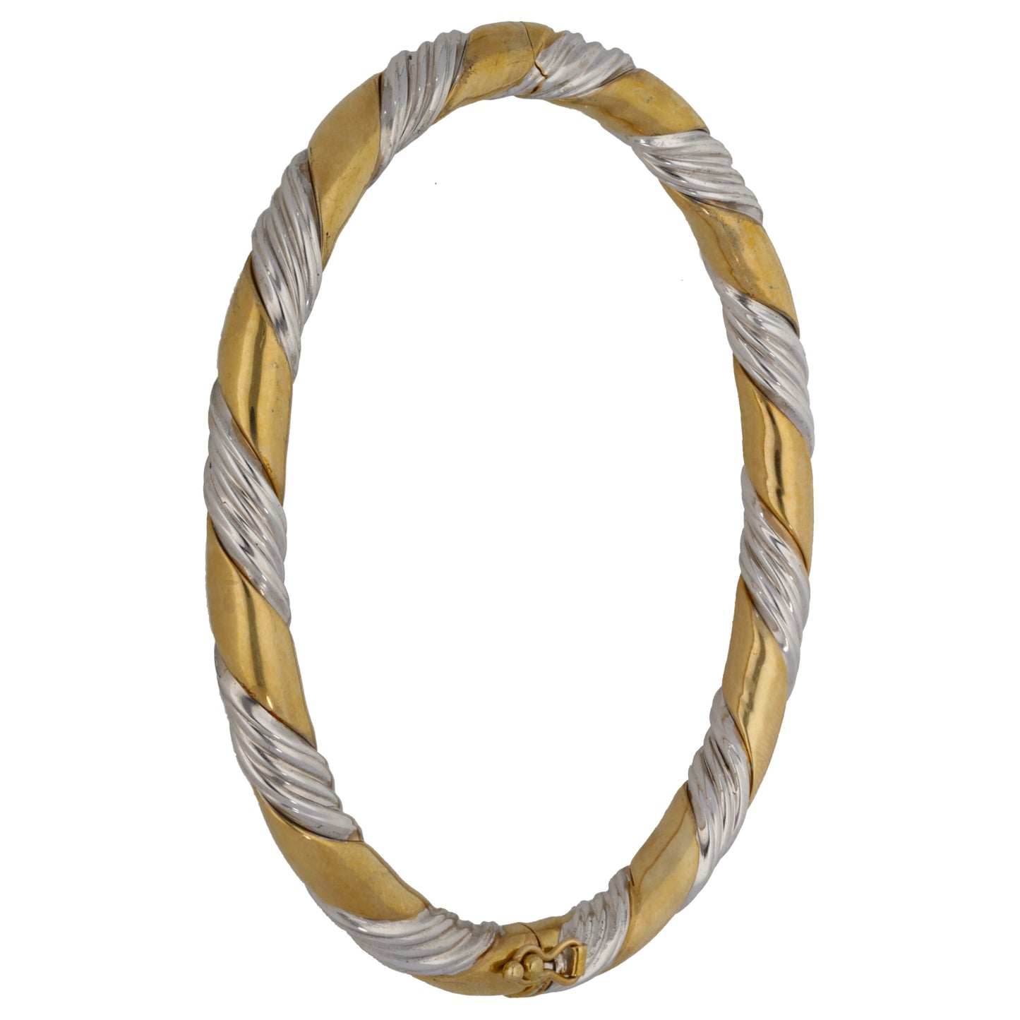 9ct Bicolour Gold Hinged/Clasp Bangle