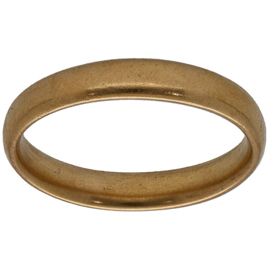 22ct Gold Plain Wedding Ring Size M