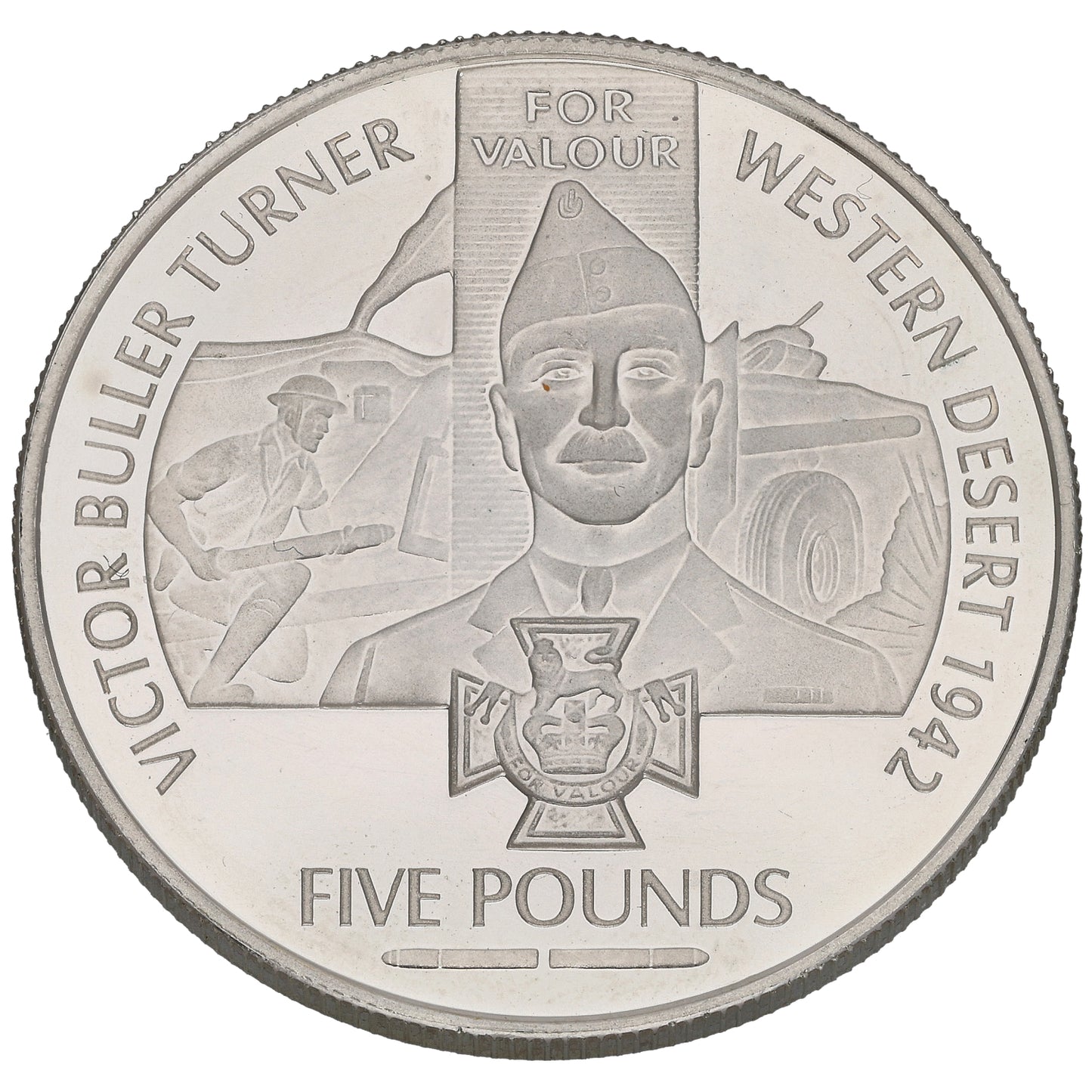 Sterling Silver Victor Buller Turner Western Desert Five Pounds Coin 2006