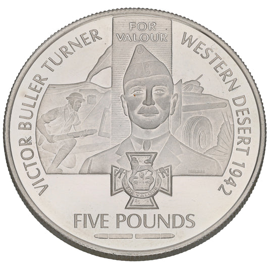 Sterling Silver Victor Buller Turner Western Desert Five Pounds Coin 2006