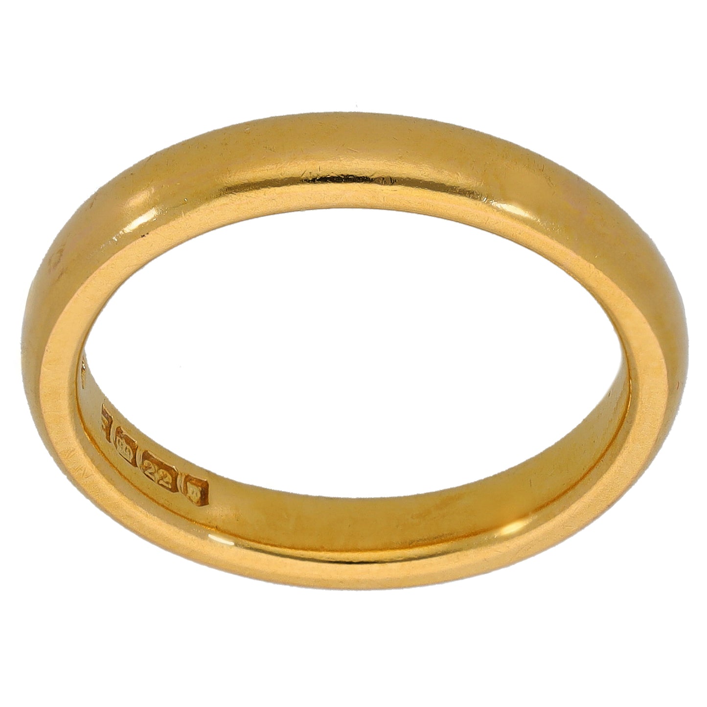 22ct Gold Plain Wedding Ring Size M