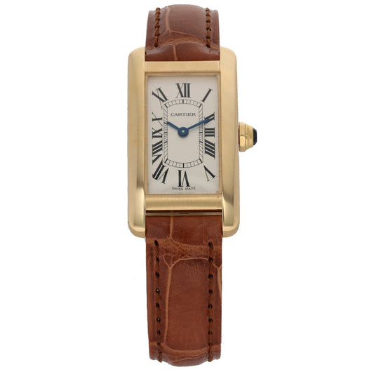Cartier Tank Americaine W2601556 19mm Gold Watch