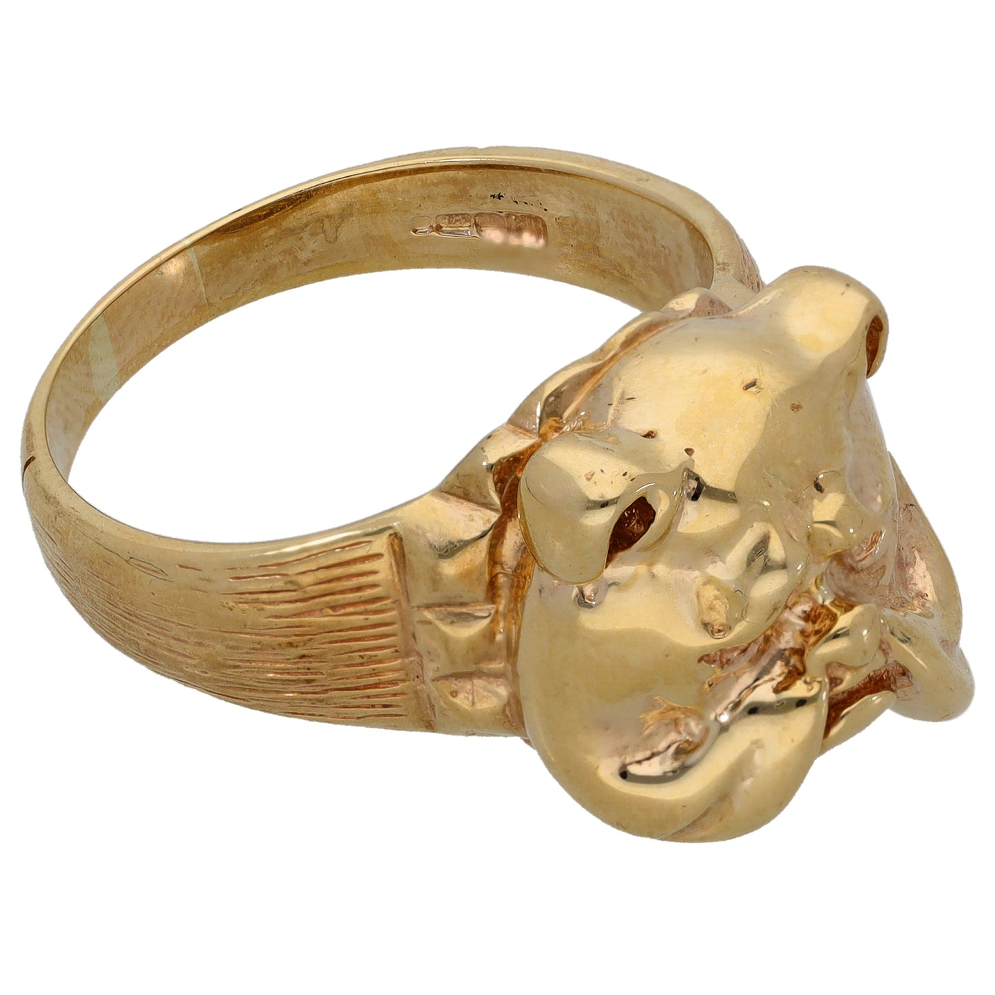 9ct Gold Bulldog Ring Size U