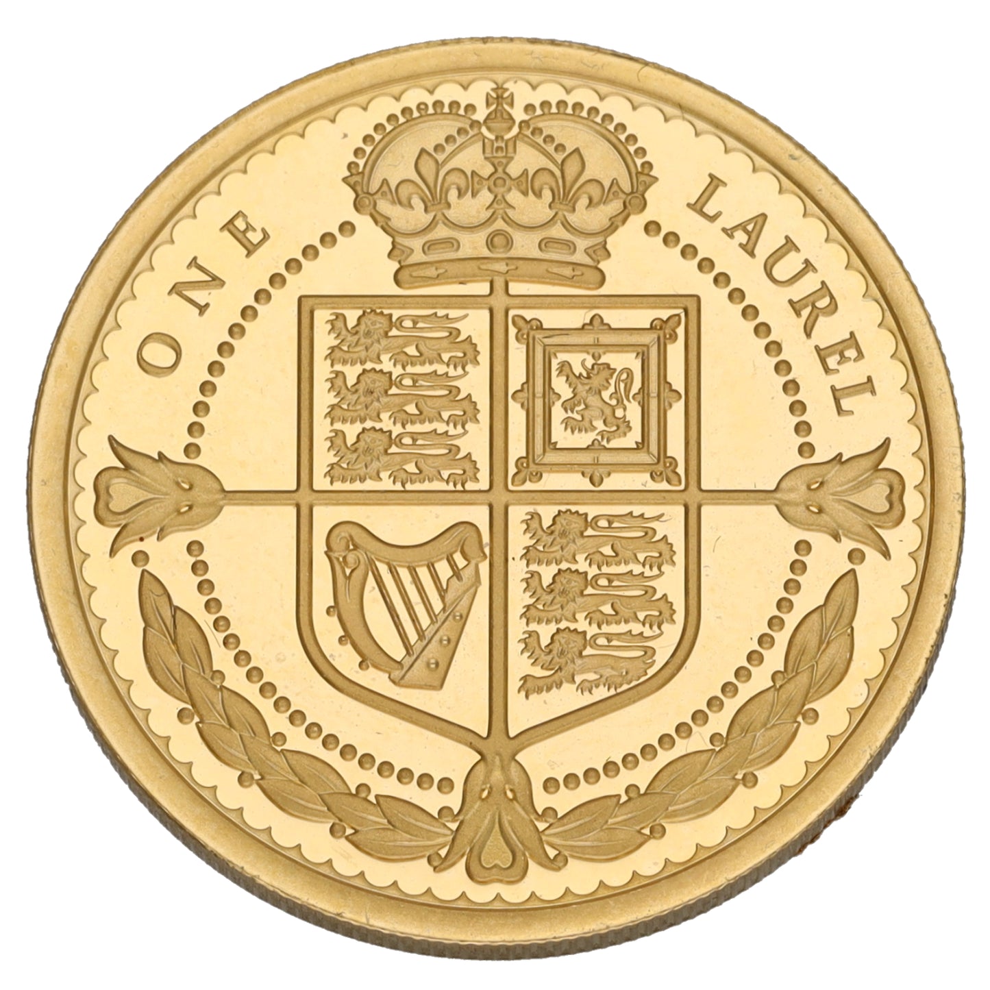 22ct Gold King Charles III One Laurel Coin 2023