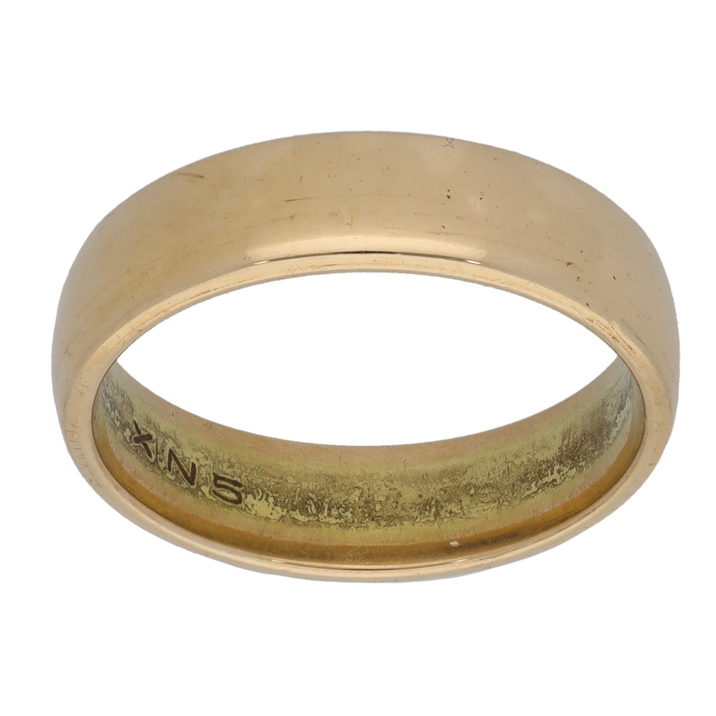 9ct Gold Plain Wedding Ring Size L