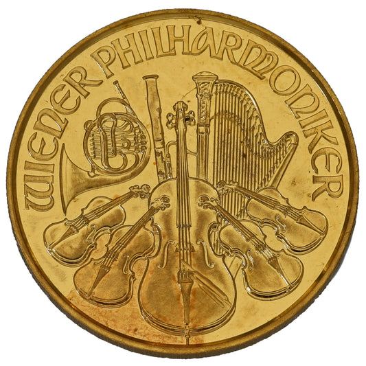 24ct Gold Austrian Philharmonic 1/10 OZ Coin 2021