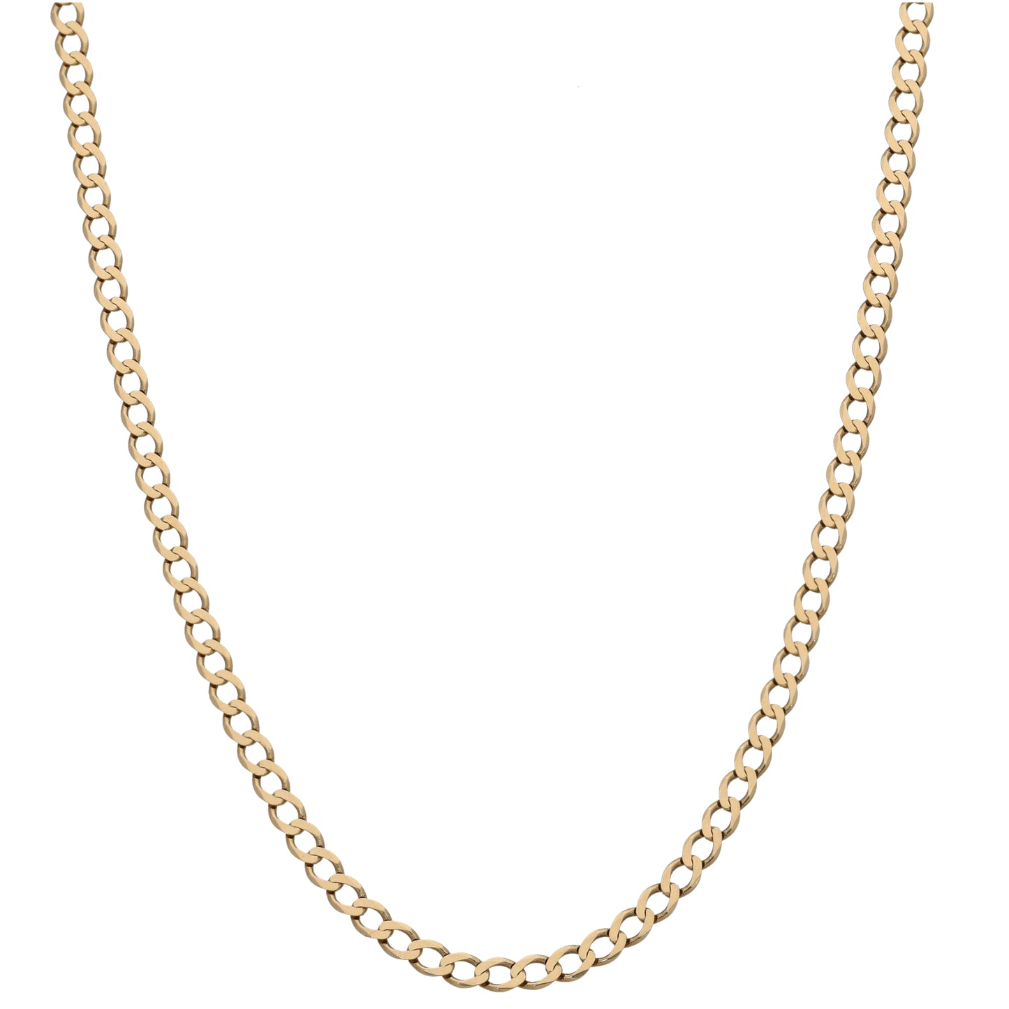 9ct Gold Curb Chain 18"