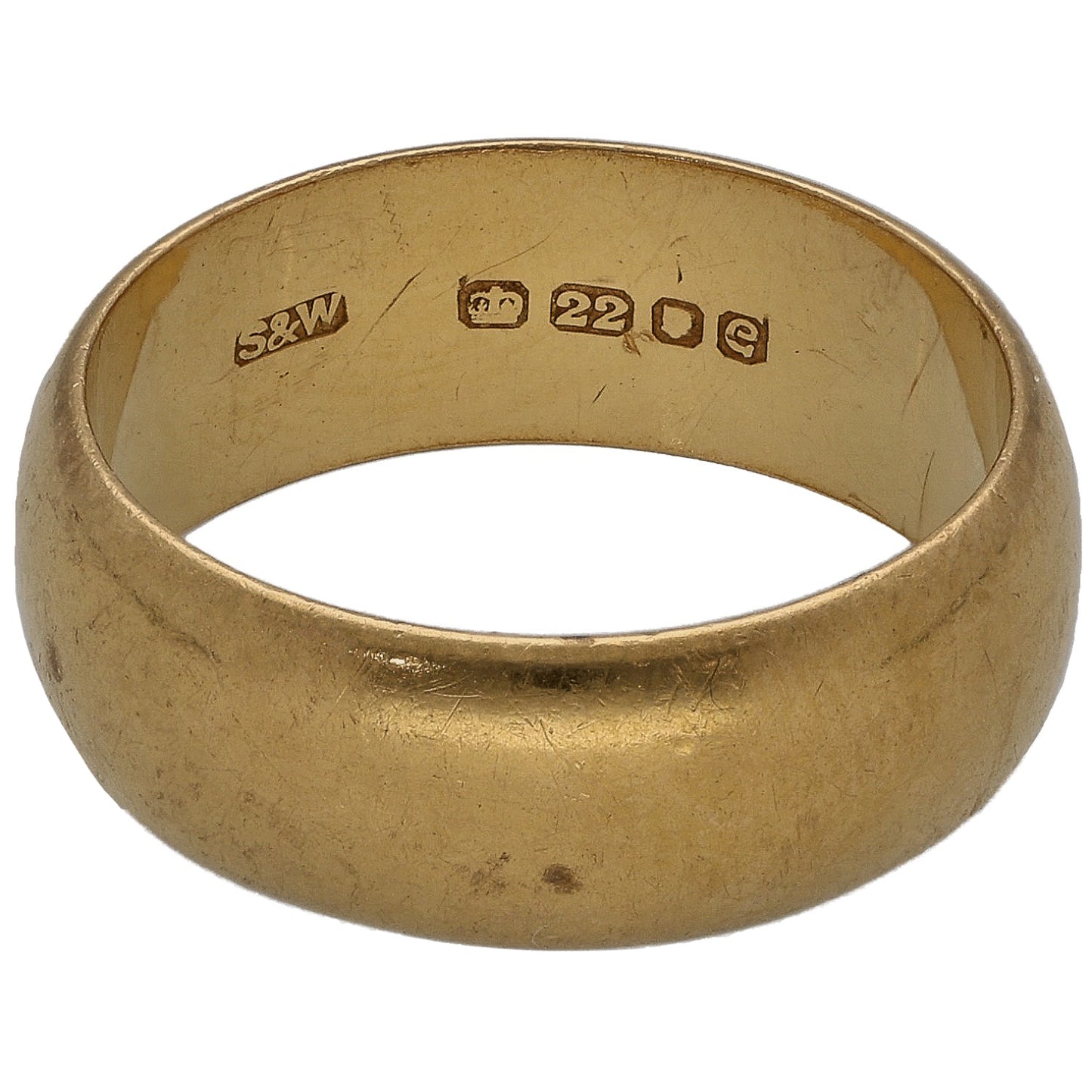 22ct Gold Plain Wedding Ring Size K