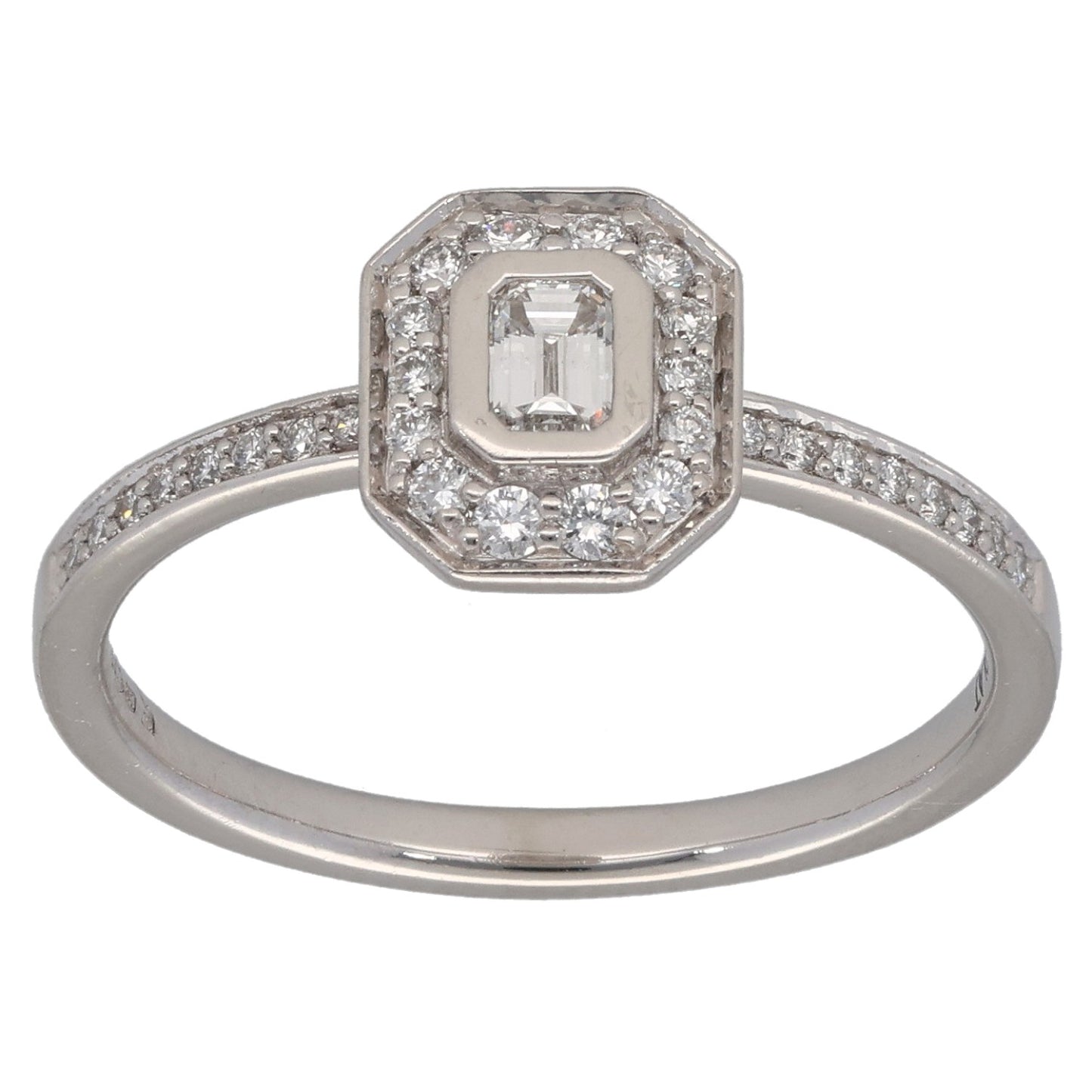 Platinum 0.30ct Diamond Dress/Cocktail Ring Size P