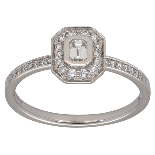 Platinum 0.30ct Diamond Dress/Cocktail Ring Size P