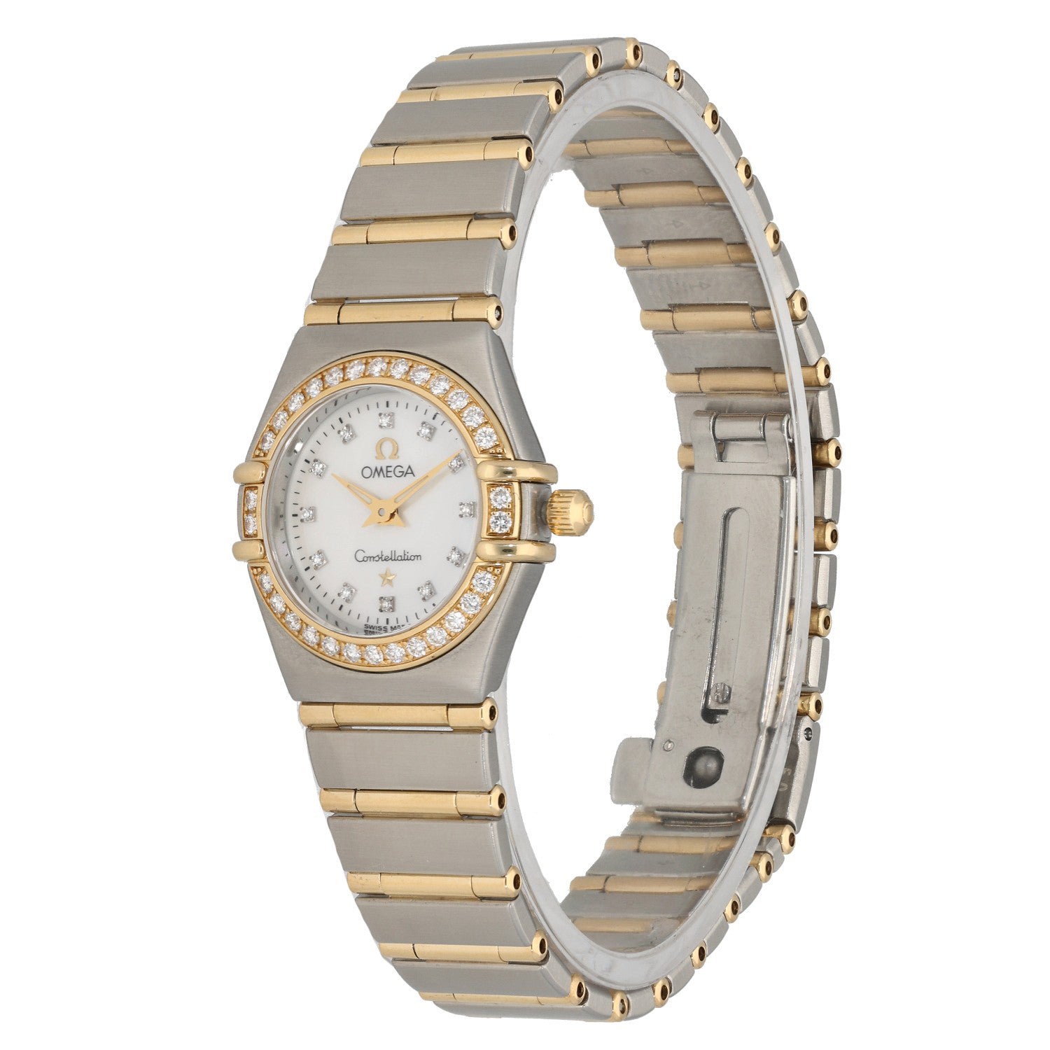 Omega Constellation 1267.75.00, Mother of Pearl Dial, Stainless Steel and Gold, Front Angle Image