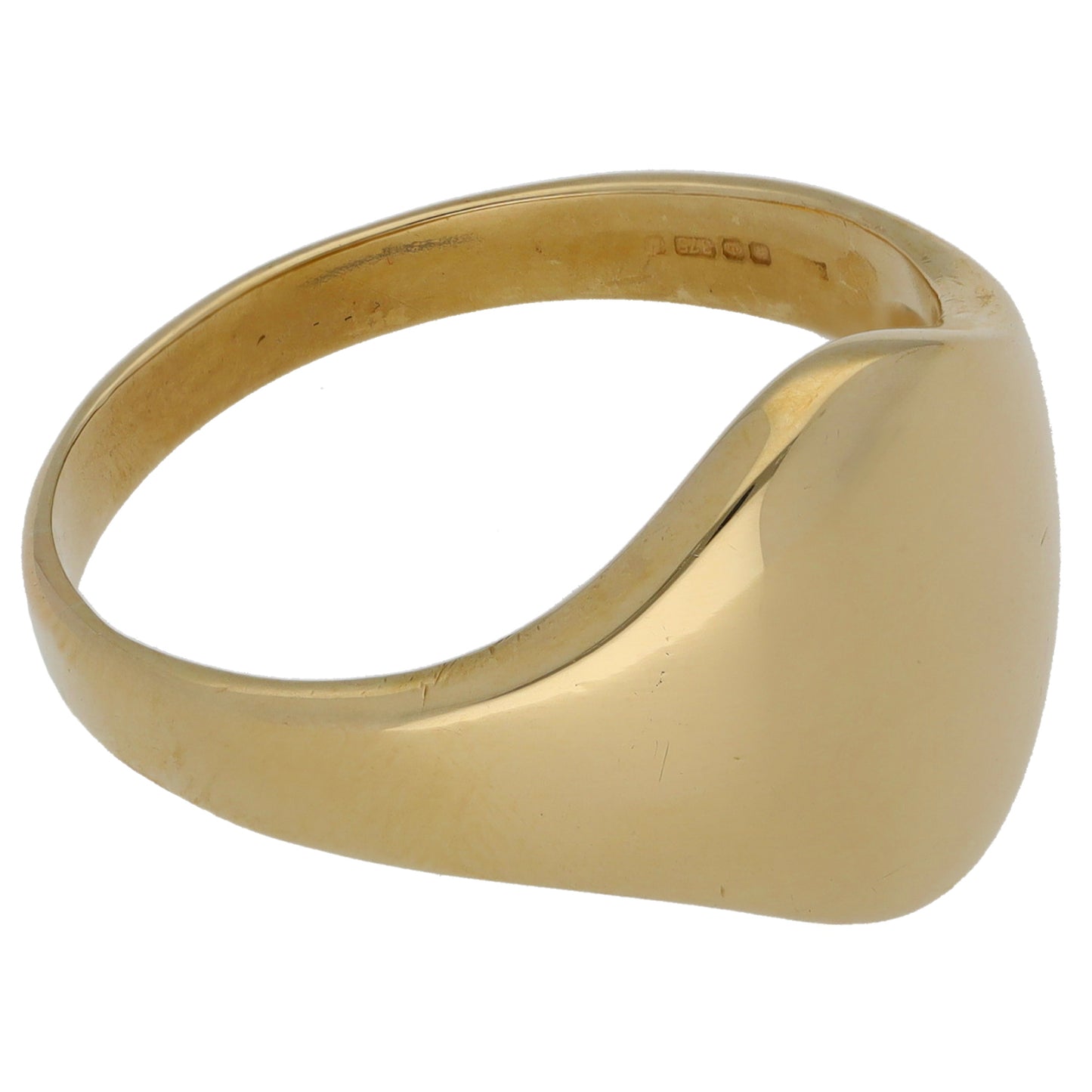 9ct Gold Plain Signet Ring Size V