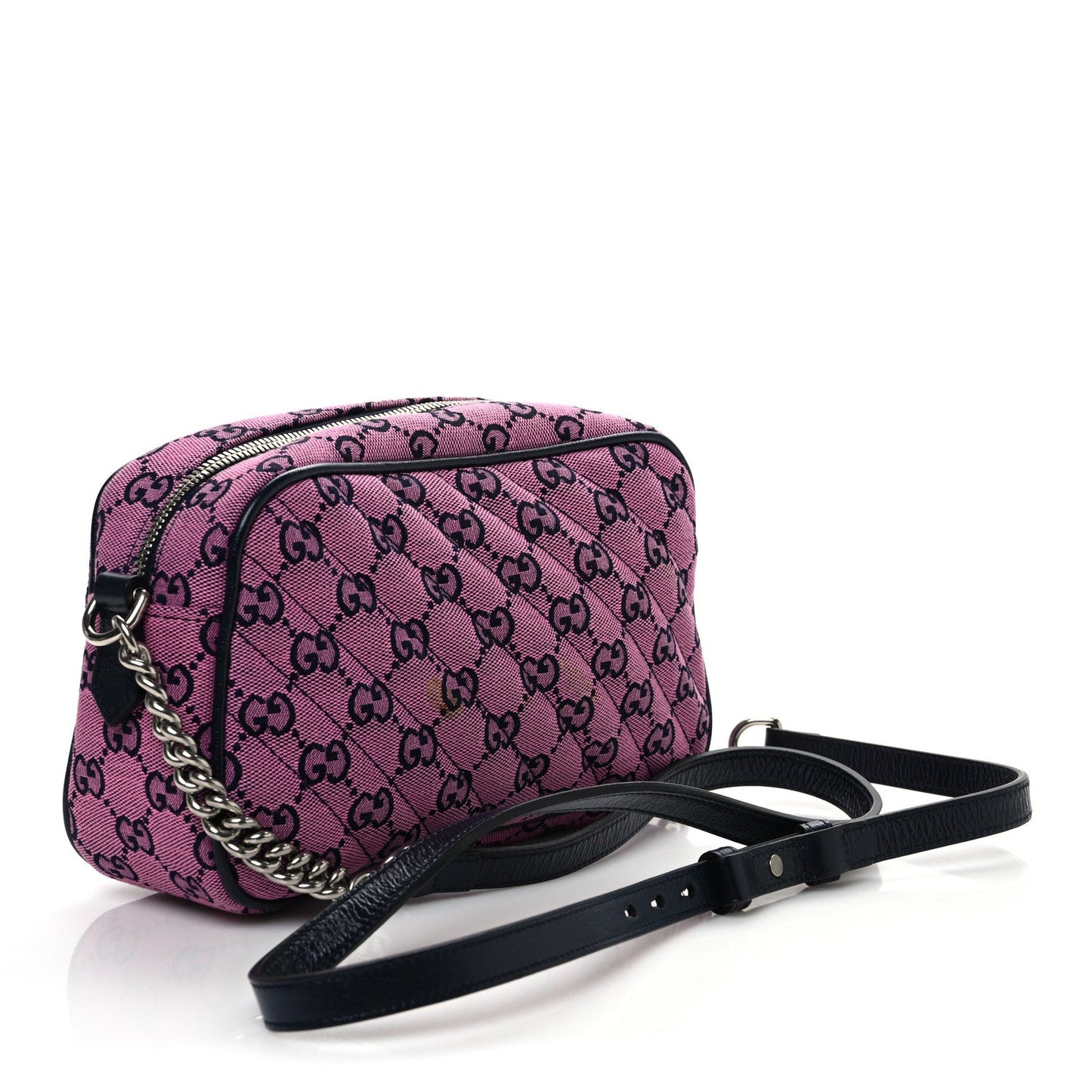 Gucci Gucci GG Marmont Multicolor Canvas Bag - Pink