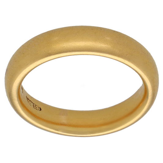 22ct Gold Plain Wedding Ring Size L