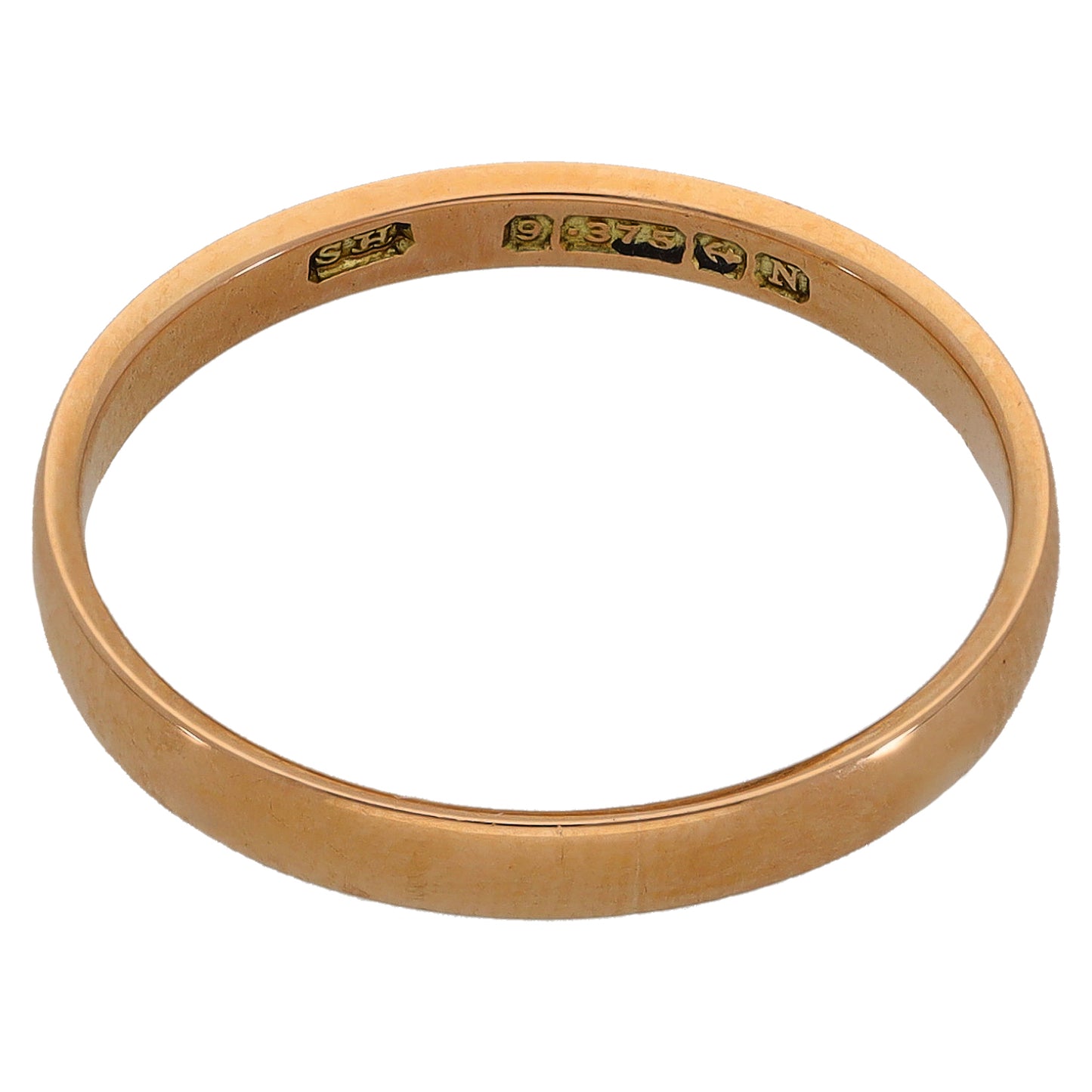 9ct Gold Plain Wedding Ring Size R