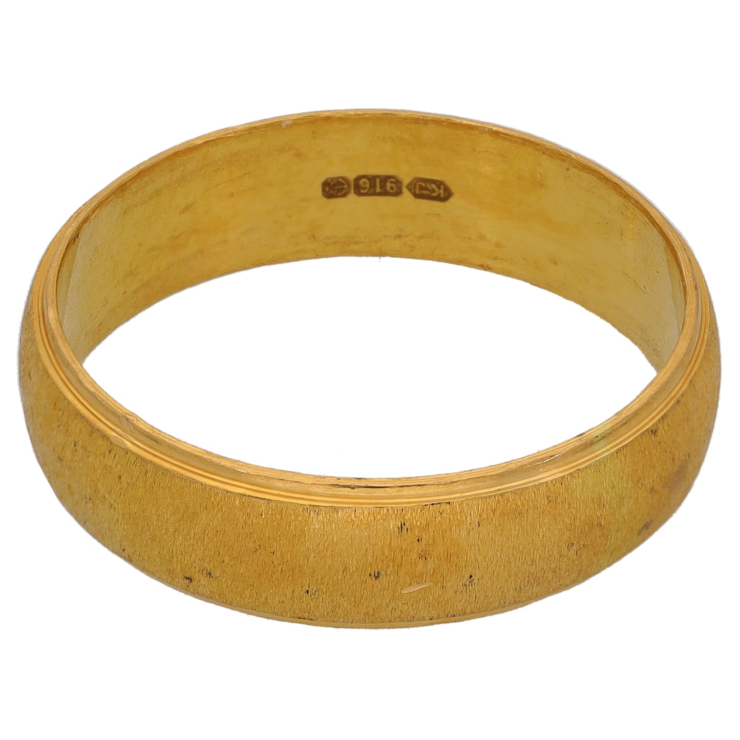 22ct Gold Plain Wedding Ring Size T